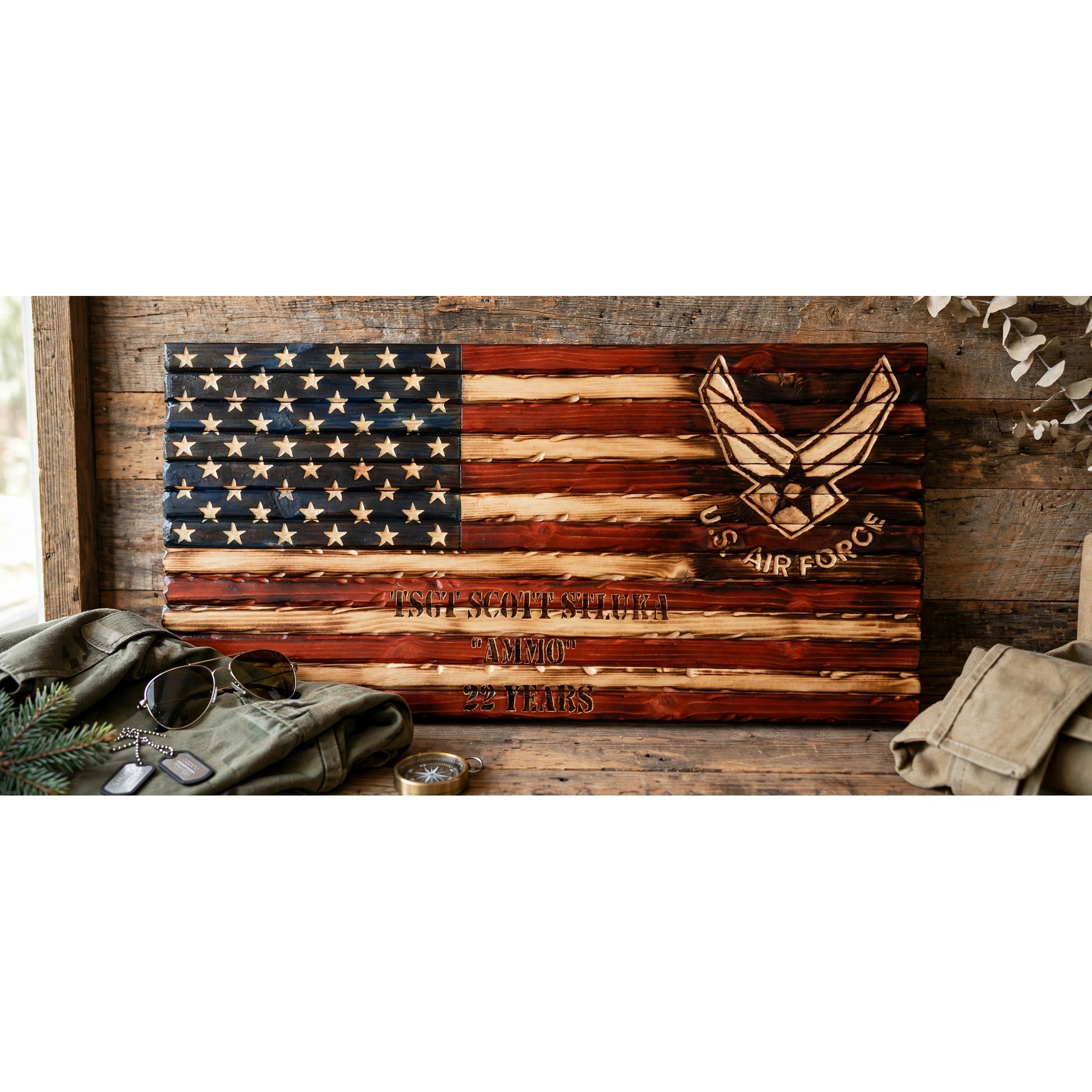 Personalized U.S. Air Force Tribute Flag